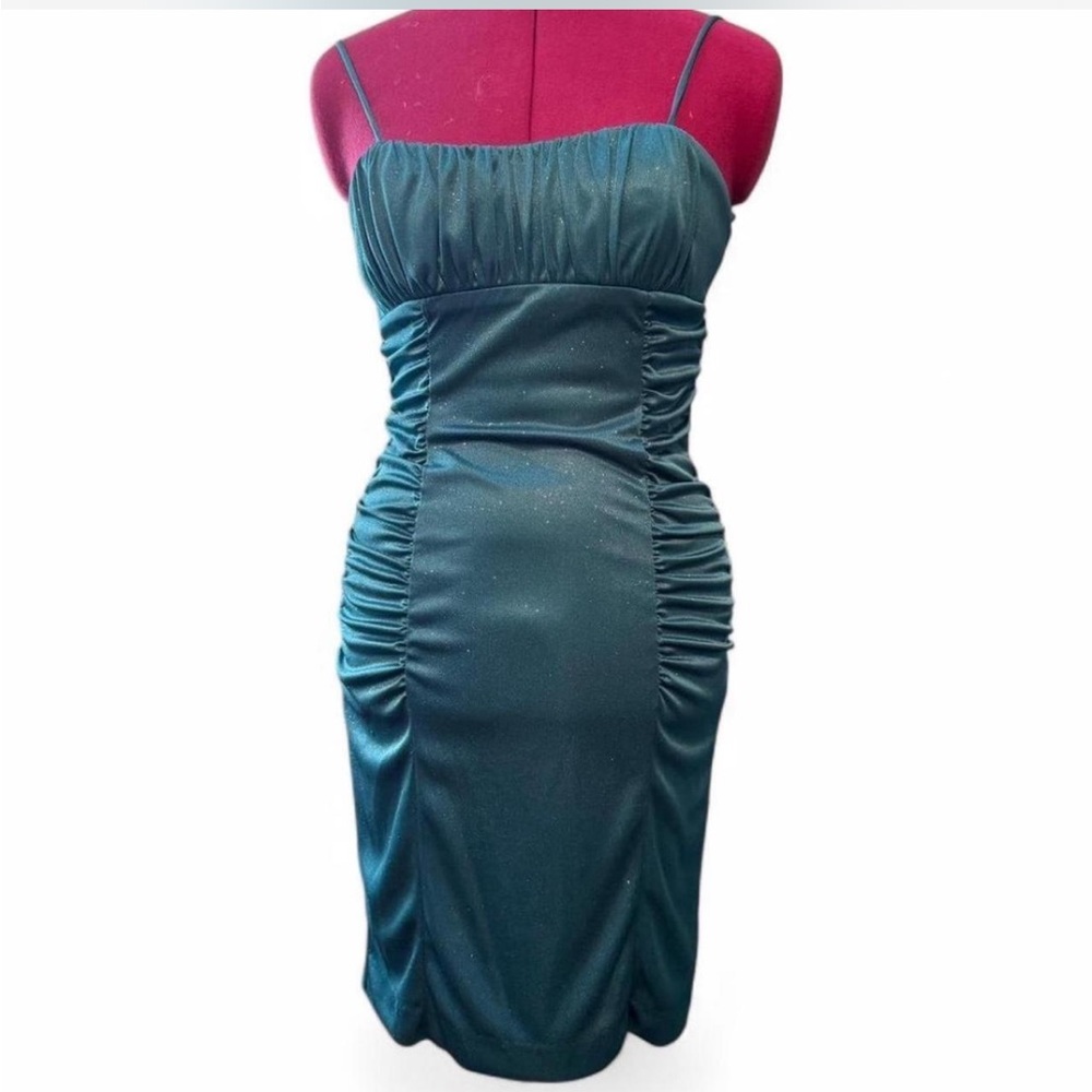Y2K Blue Glitter Dress